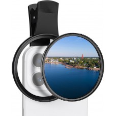 Nano-Klear Series, 67mm Clip-on CPL Phone Camera Lens Filter Kit