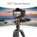 Aluminium 4-Section Tripod Load Capacity 10kg K234A1+BH-28L
