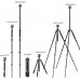 Aluminum 4-Section Tripod Load Capacity 10kg O254A1+BH-28L