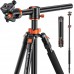 Aluminum 4-Section Tripod Detachable Monopod Tripod T254A8+BH-28L