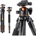 Carbon Fiber 5-Section Tripod Load Capacity 15kg A255C2+BH-36L