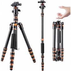 Carbon Fiber 5-Section Tripod Load Capacity 15kg A255C2+BH-36L