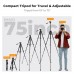 75" Lightweight Portable Travel Outdoor DSLR Tripods (Black)