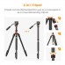 Aluminum 5-Section Tripod Load Capacity 5kg O234A7+FH-03