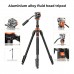 Aluminum 5-Section Tripod Load Capacity 5kg O234A7+FH-03