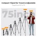 75" Lightweight Portable Travel Outdoor DSLR Tripods (Grey)