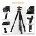 Lightweight Travel Outdoor DSLR Tripods Load Capacity 8kg S255A3+BH-36