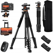 Lightweight Travel Outdoor DSLR Tripods Load Capacity 8kg S255A3+BH-36