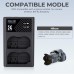 EN-EL15/15A/15B/15C Dual Slot Quick Battery Charger, Micro USB and Type-C Charger