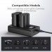 NP-W235 Dual Slot Quick Battery Charger with LCD Screen, Micro USB and Type-C Charger