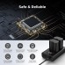 NP-W235 Dual Slot Quick Battery Charger with LCD Screen, Micro USB and Type-C Charger