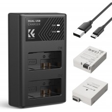 LP-E8 Battery and Charger Set with Dual Slot Charger