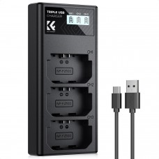 NP-FZ100 Charger 18W Dual Portable Battery Charger, Micro USB and Type-C Charger