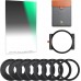 Nano-Xcel Series, 100x150mm Soft GND8+Metal Filter Holder+8 Adapter Ring Square Filter Kit