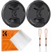 5-in-1 Center Pinch Lens Cover + Anti-Loss Keeper + Microfiber Cleaning Cloth