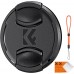 4-in-1 Center Pinch Lens Cover + Anti-Loss Keeper Leash + Microfiber Cleaning Cloth Kits