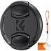 4-in-1 Center Pinch Lens Cover + Anti-Loss Keeper Leash + Microfiber Cleaning Cloth Kits