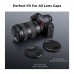 6 Pack Camera Lens Cap Leash with Elastic Loop + Microfiber Cleaning Cloth Kit