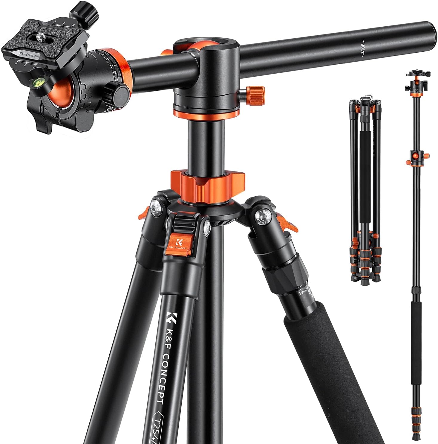 Aluminum 4-Section Tripod Detachable Monopod Tripod T254A8+BH-28L Aluminum 4-Section Tripod Detachable Monopod Tripod T254A8+BH-28L