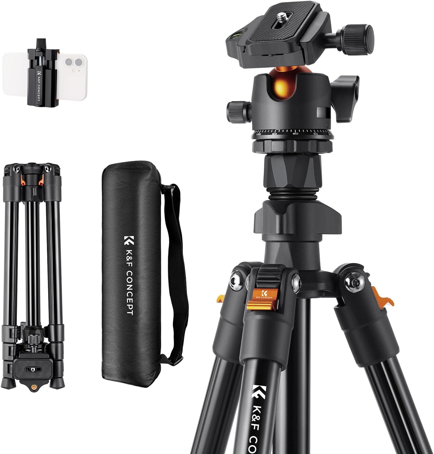 Aluminum 4-Section Tripod Load Capacity 8kg O234A1+BH-36 Aluminum 4-Section Tripod Load Capacity 8kg O234A1+BH-36