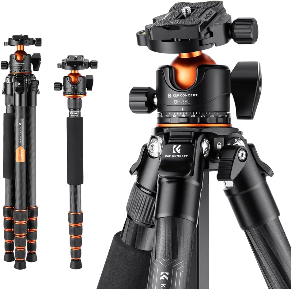 Carbon Fiber 5-Section Tripod Load Capacity 15kg A255C2+BH-36L Carbon Fiber 5-Section Tripod Load Capacity 15kg A255C2+BH-36L
