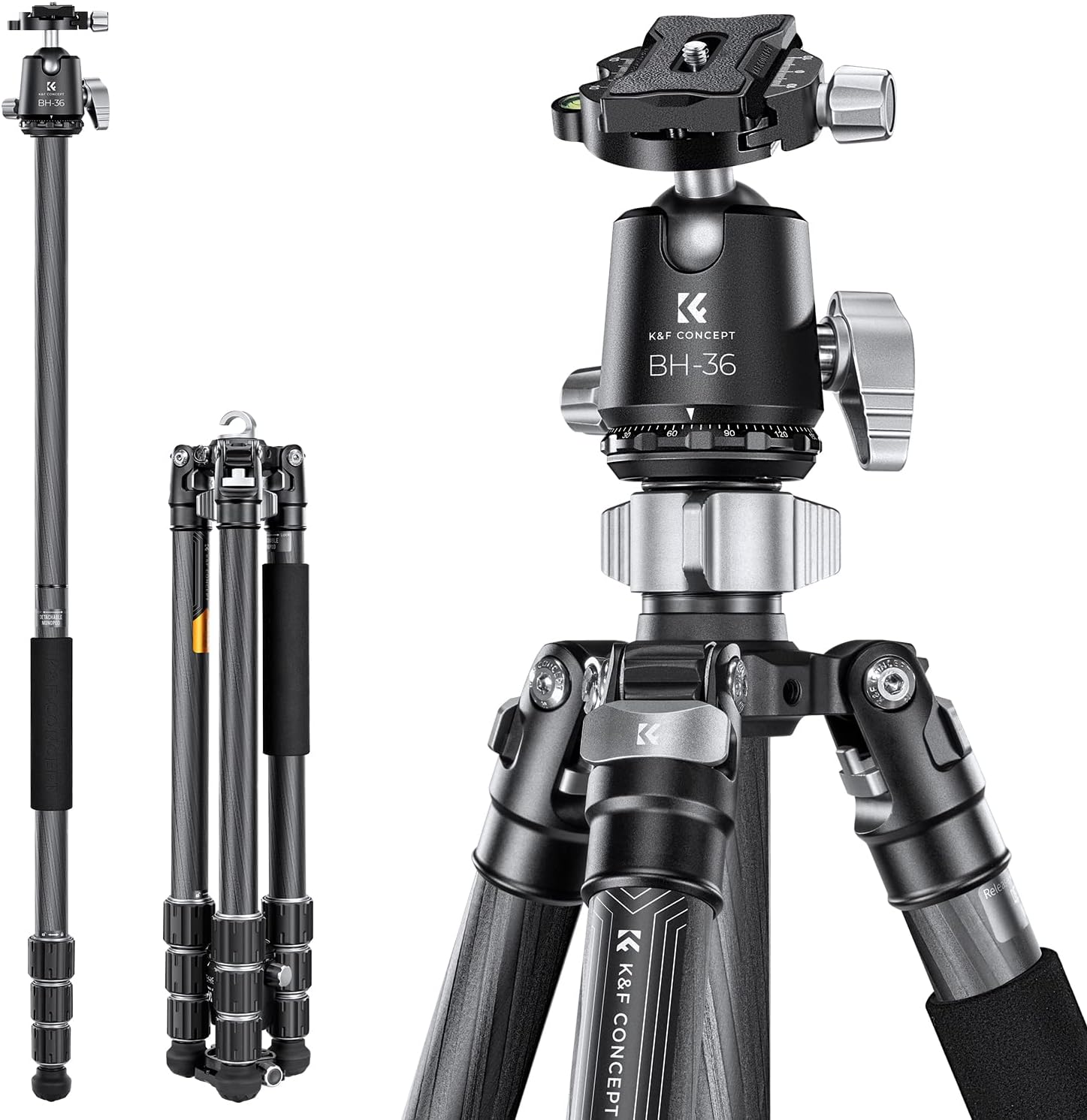 Carbon Fiber 4-Section Tripod Load Capacity 16kg X284C4+BH-36L Carbon Fiber 4-Section Tripod Load Capacity 16kg X284C4+BH-36L