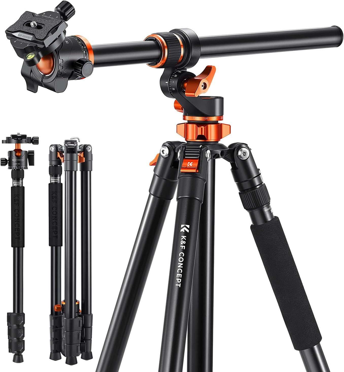 Aluminum 4-Section Tripod Load Capacity 10kg T254A7+BH-28L Aluminum 4-Section Tripod Load Capacity 10kg T254A7+BH-28L