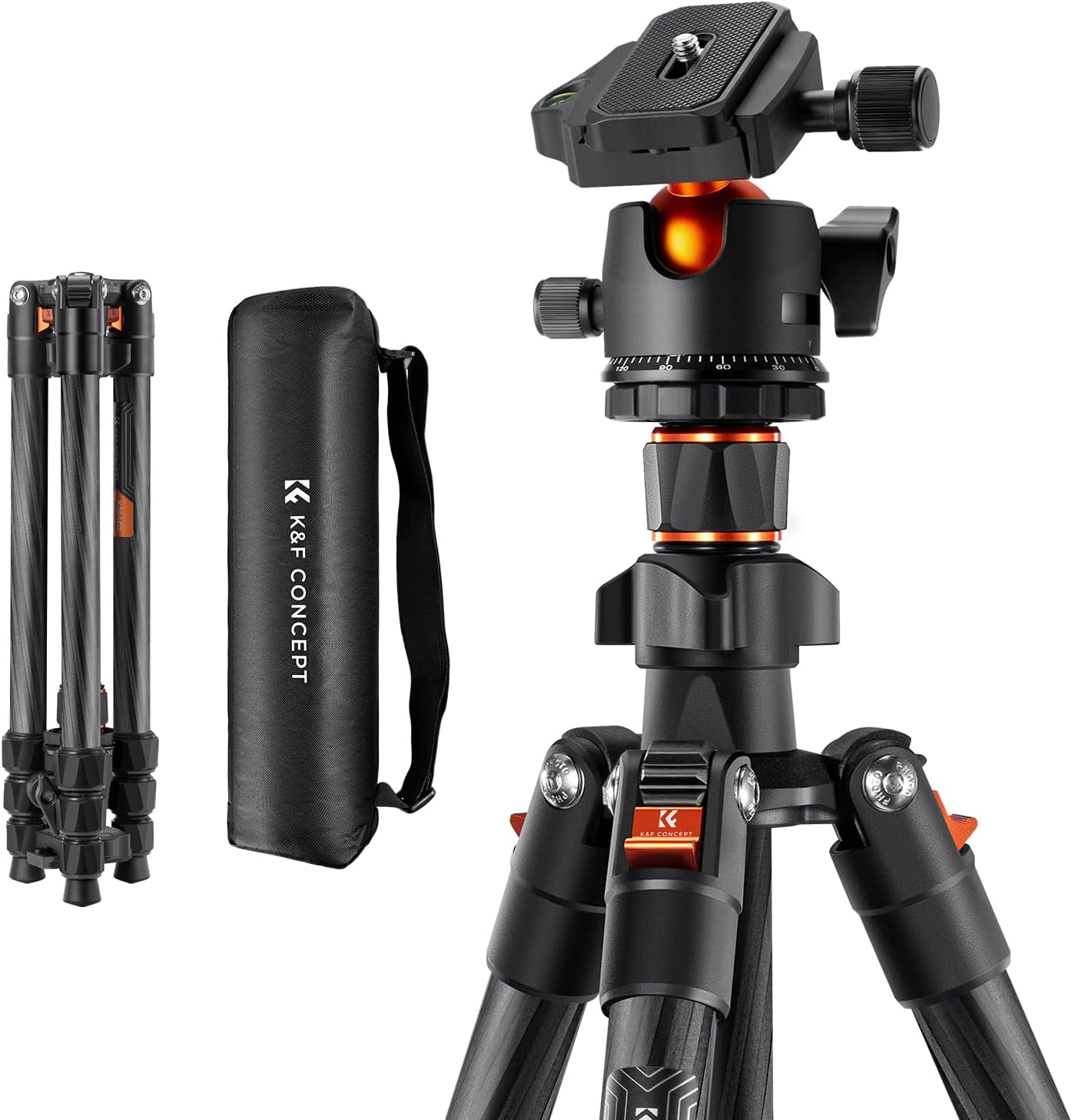 Carbon Fiber 4-Section Tripod Load Capacity 8kg O254C2+BH-36 Carbon Fiber 4-Section Tripod Load Capacity 8kg O254C2+BH-36